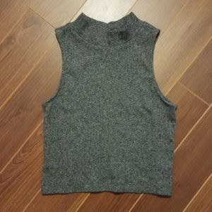 Mock turtleneck crop